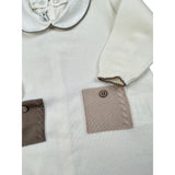 Le Coconne Tutina Tinta Unita con Colletto per Neonato LCN1495 PANNA LE COCONNE 