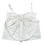 Vicolo Top Bretelline Tinta Unita con Fiocco per Bambina 3146TOP00317X BIANCO VICOLO 