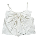 Vicolo Top Bretelline Tinta Unita con Fiocco per Bambina 3146TOP00317X BIANCO VICOLO 