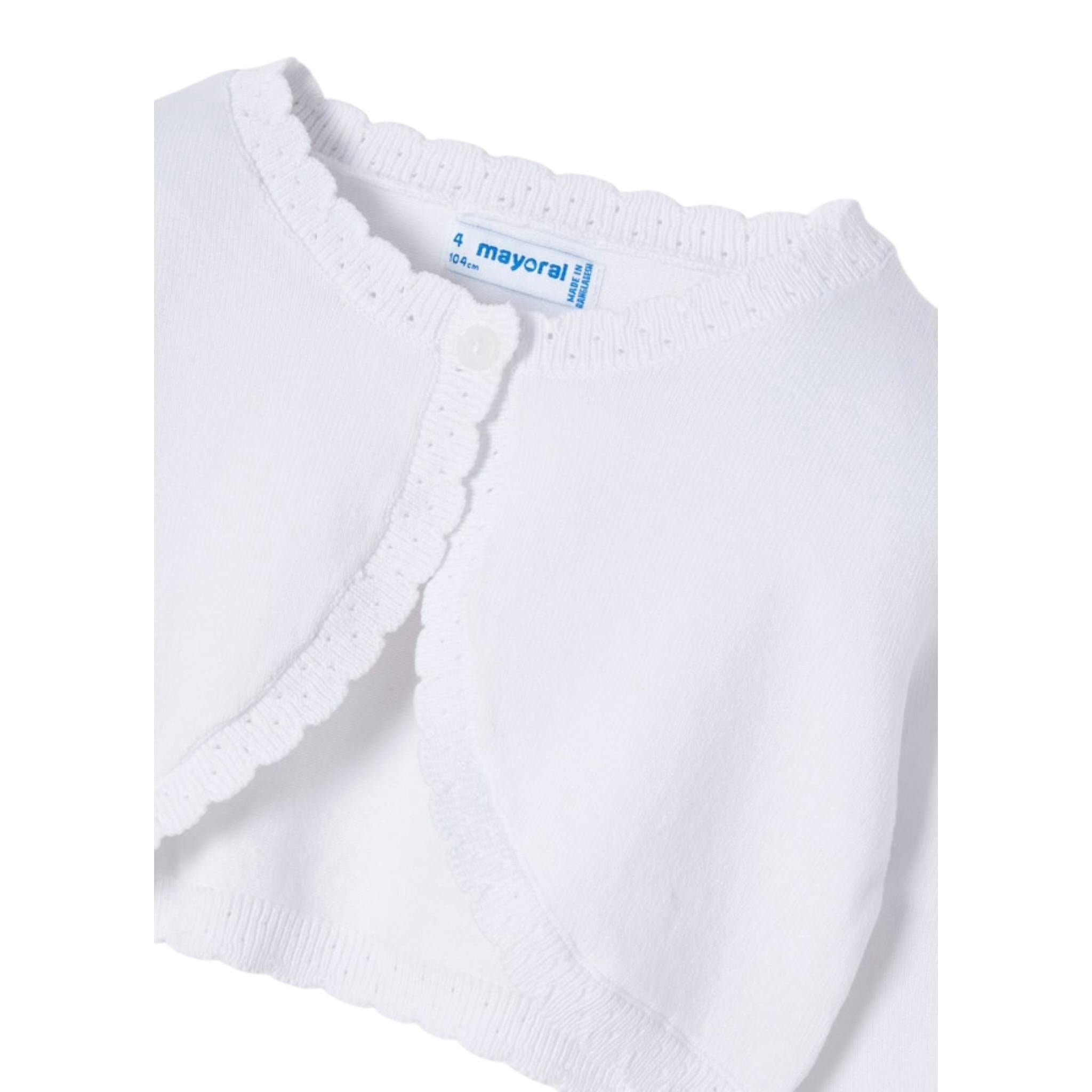 Mayoral Coprispalle Tinta Unita per Bambina 320 BIANCO MAYORAL 
