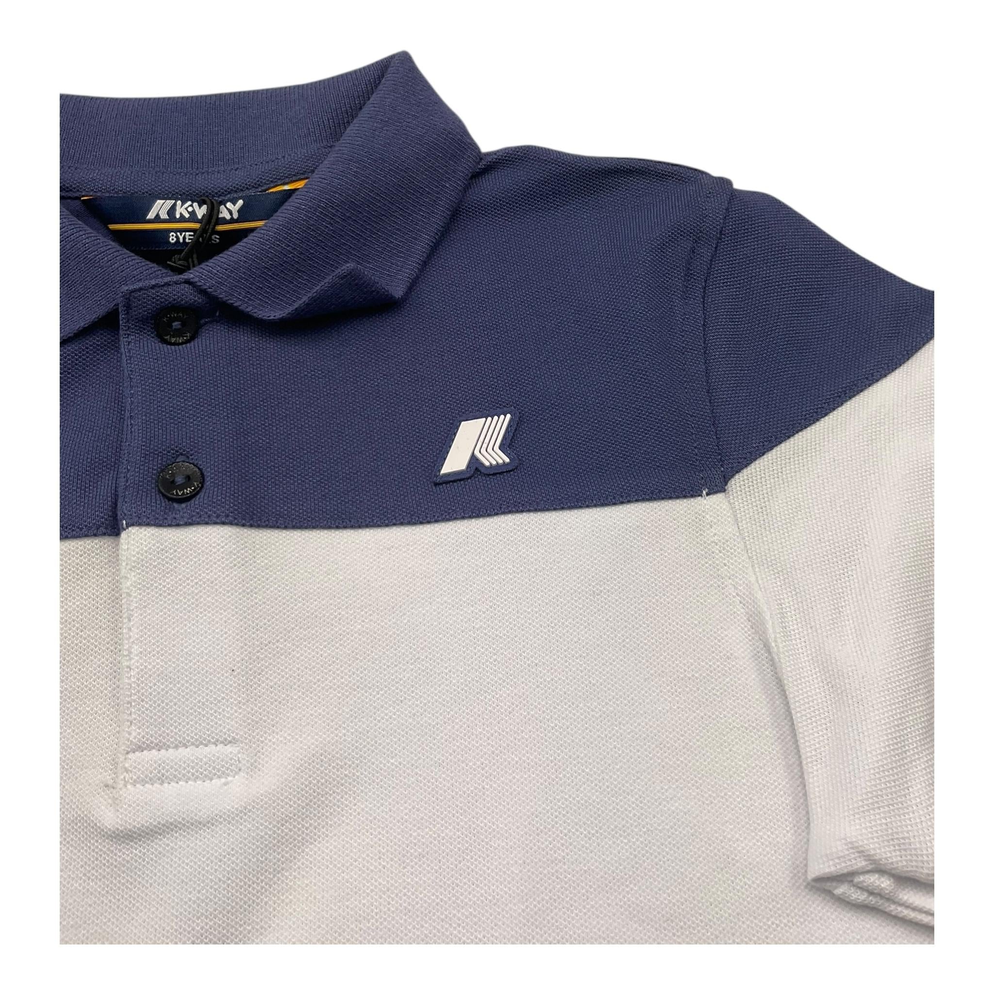 K-Way Polo Mezza Manica Bicolore per Bambino K3147HWX BIANCO/BLU K-WAY 