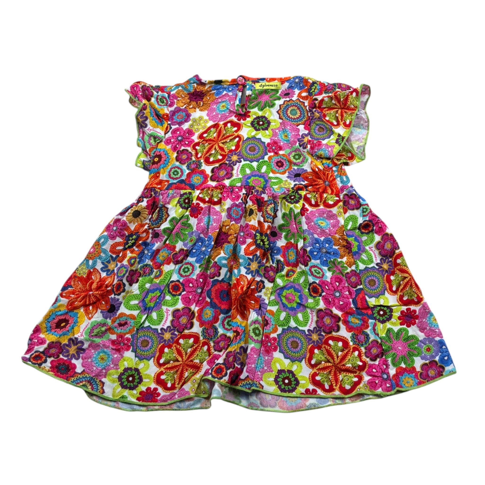 4Giveness Abito Mezza Manica Stampa Fantasia Multicolor per Neonata ABT4GV MULTICOLOR 4GIVENESS 