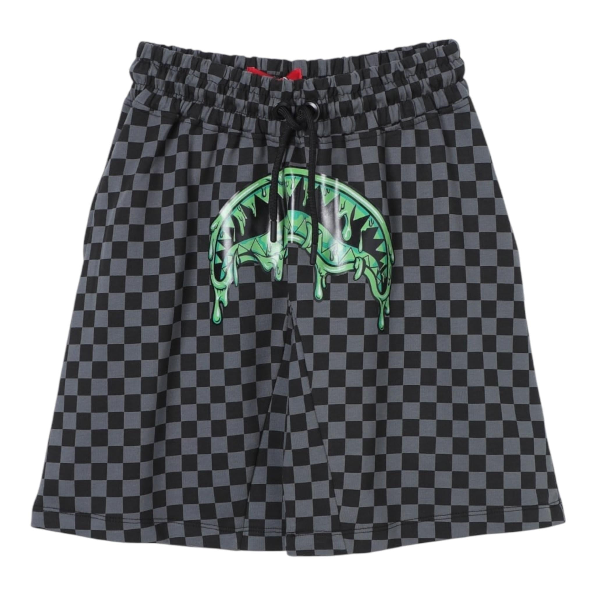 Sprayground Bermuda Bicolore con Fantasia A Quadri per Bambino SPY1043 NERO SPRAYGROUND 