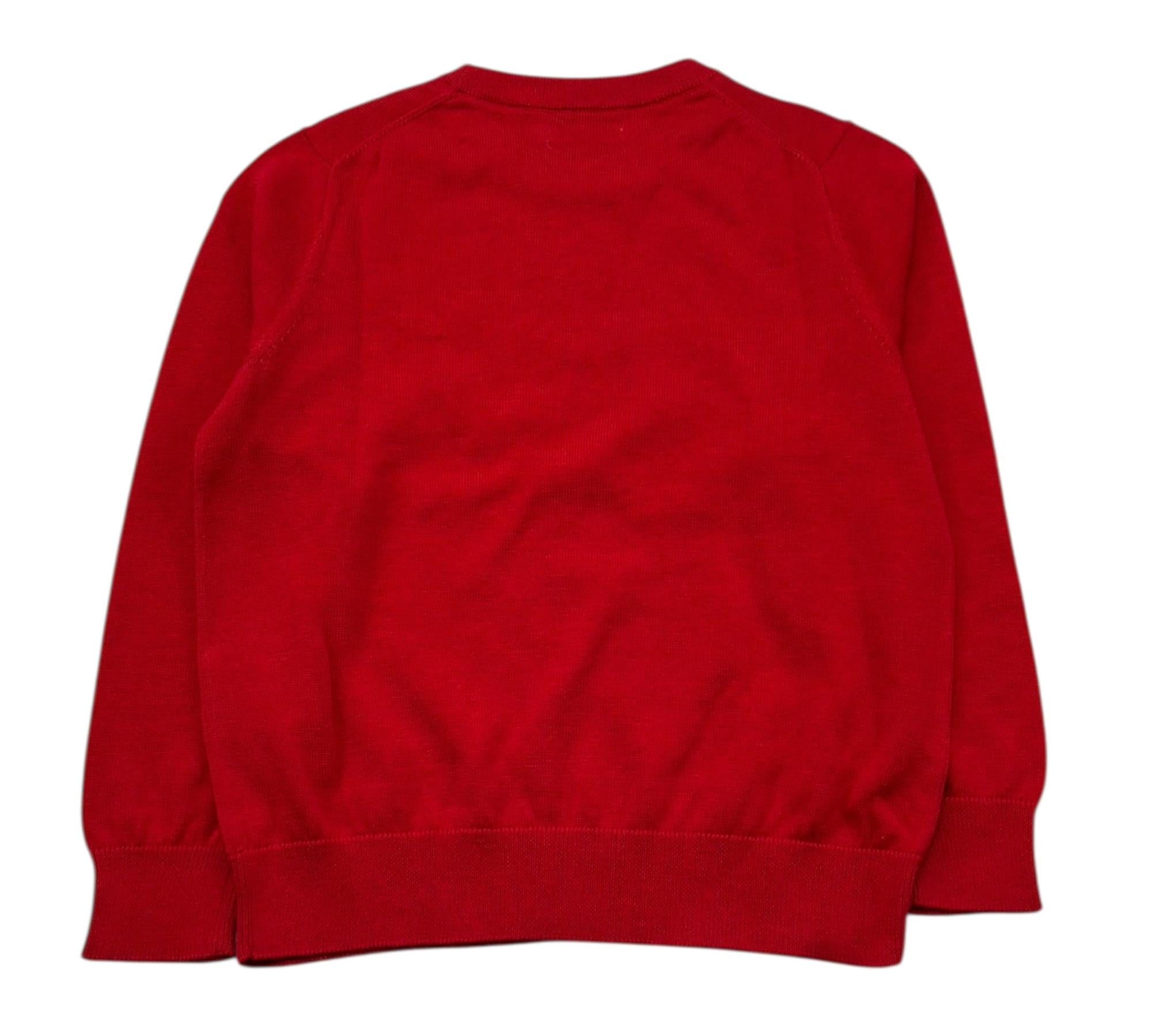 Sun68 Maglia Girocollo Tinta Unita con Logo per Neonato K33301N ROSSO SUN68 