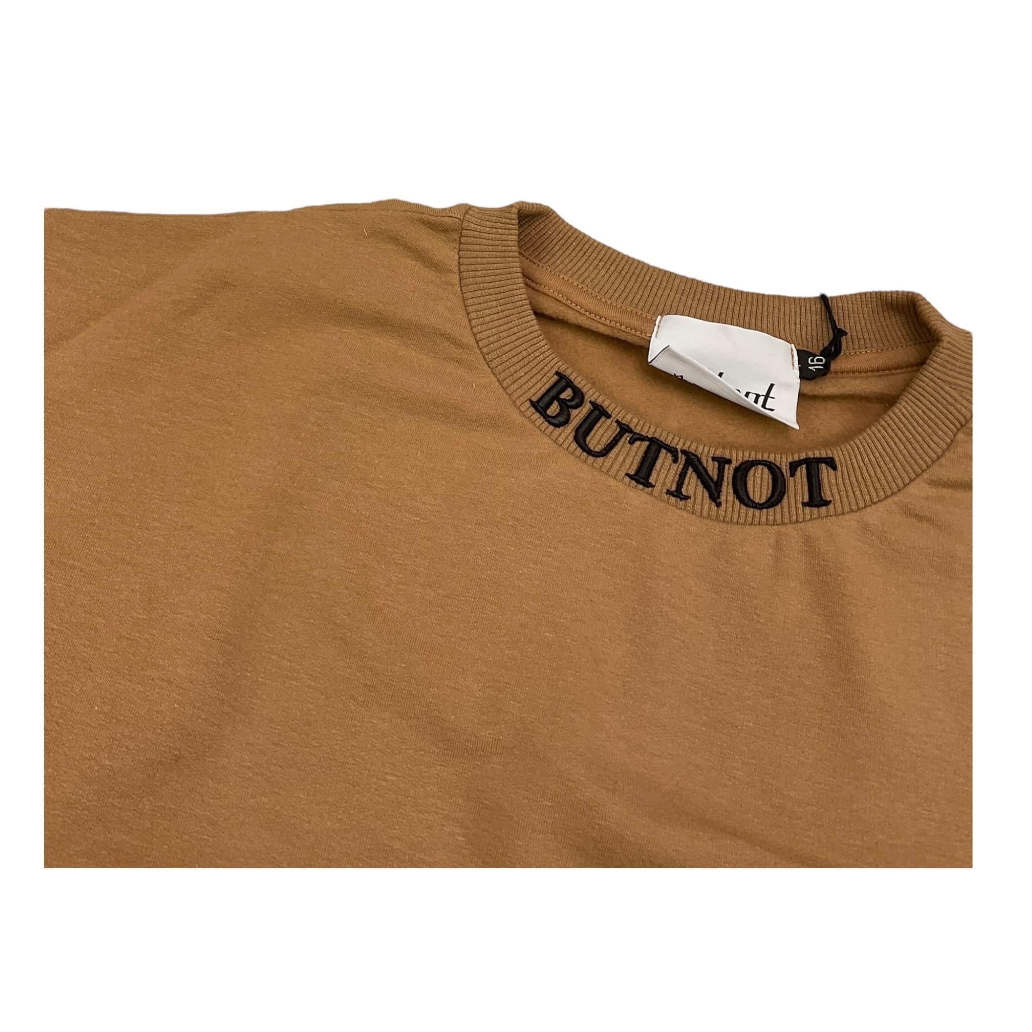 BUTNOT felpa chiusa girocollo cn stampa Beige per Bambino B485 BEIGE BUTNOT 