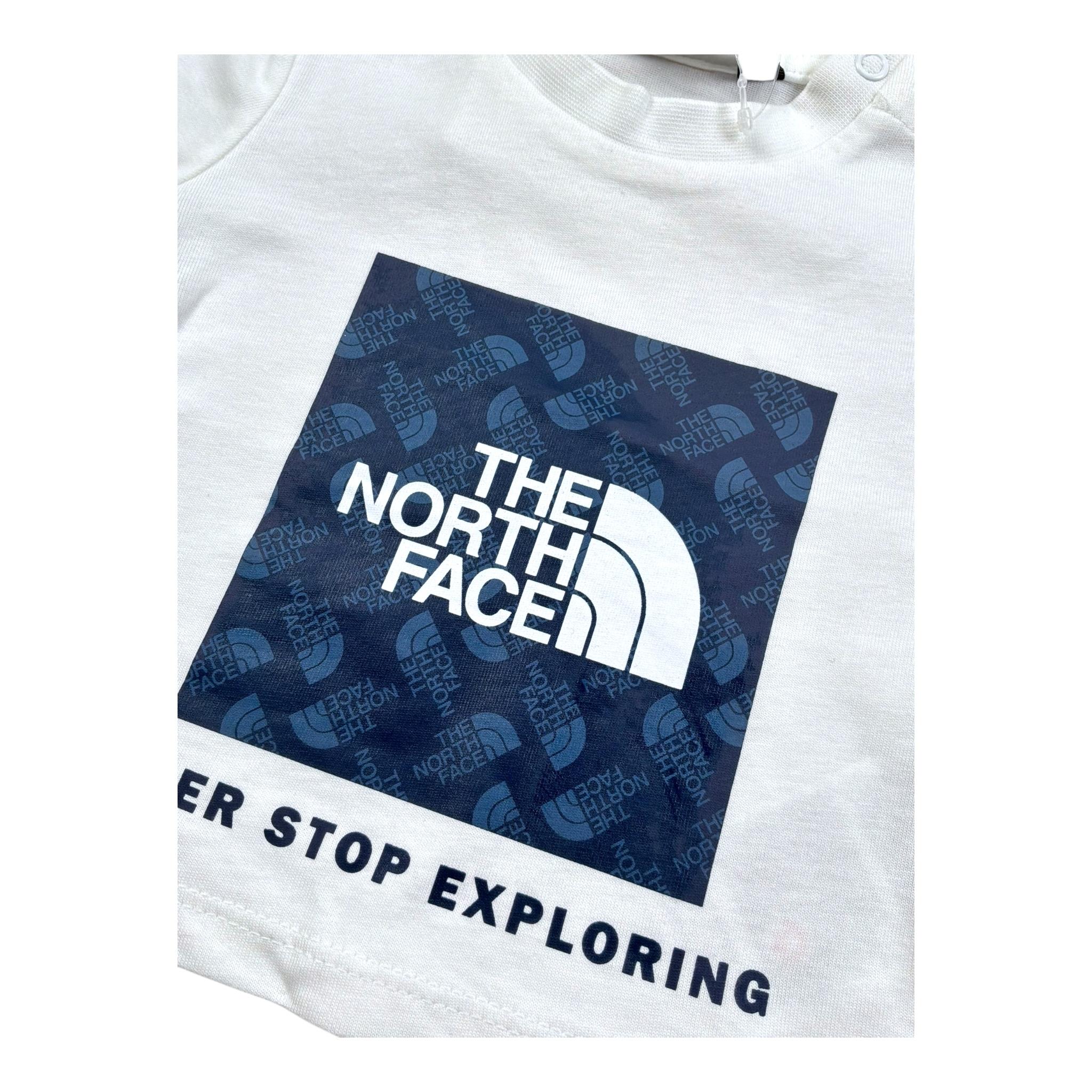 The North Face T-Shirt Girocollo Tinta Unita con Stampa per Neonato NF0877JFN4 BIANCO THE NORTH FACE 