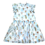 Moschino Abito Tinta Unita con Stampa per Bambina HDV0HH AZZURRO MOSCHINO 