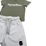 Refrigiwear Completo 2 Pezzi T-Shirt-Bermuda per Neonato 211DRMNS25 VERDE/BIANCO REFRIGIWEAR 