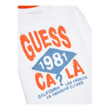 GUESS shirt girocollo tinta unita con stampa in contrasto Bianco per Neonato N4BI01I3Z4 BIANCO GUESS 
