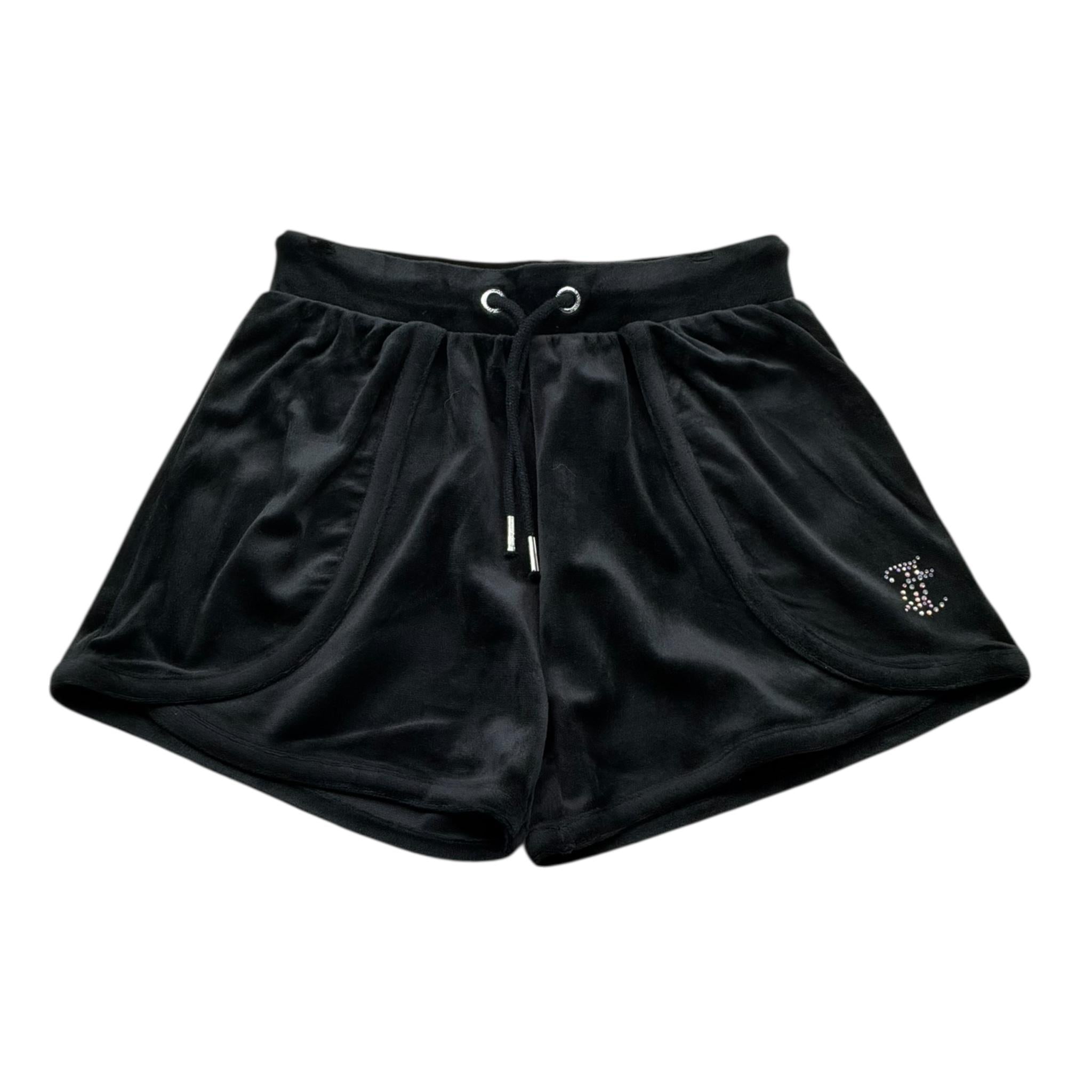Juicy Couture Short In Velluto Tinta Unita per Bambina JBX6742 NERO JUICY COUTURE 