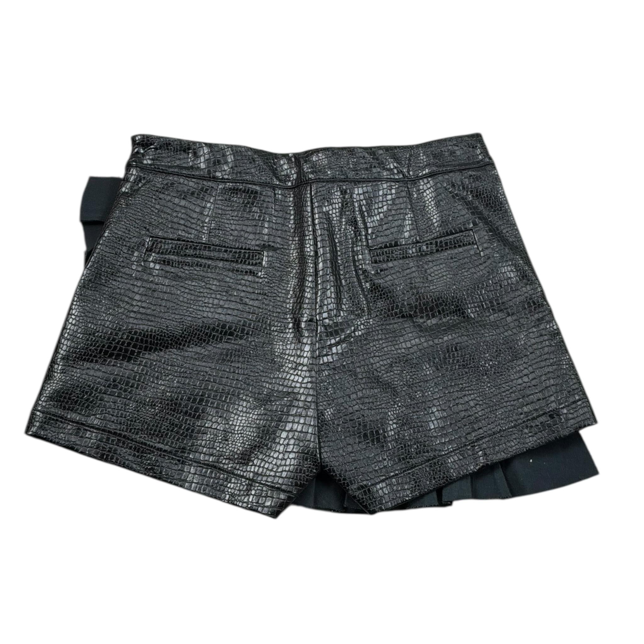 John Richmond Short Tinta Unita con Rouches per Bambina RGP26177GO NERO JOHN RICHMOND 
