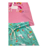 Losan Completo 2 Pezzi T-Shirt-Short Bicolore Rosa per Neonata