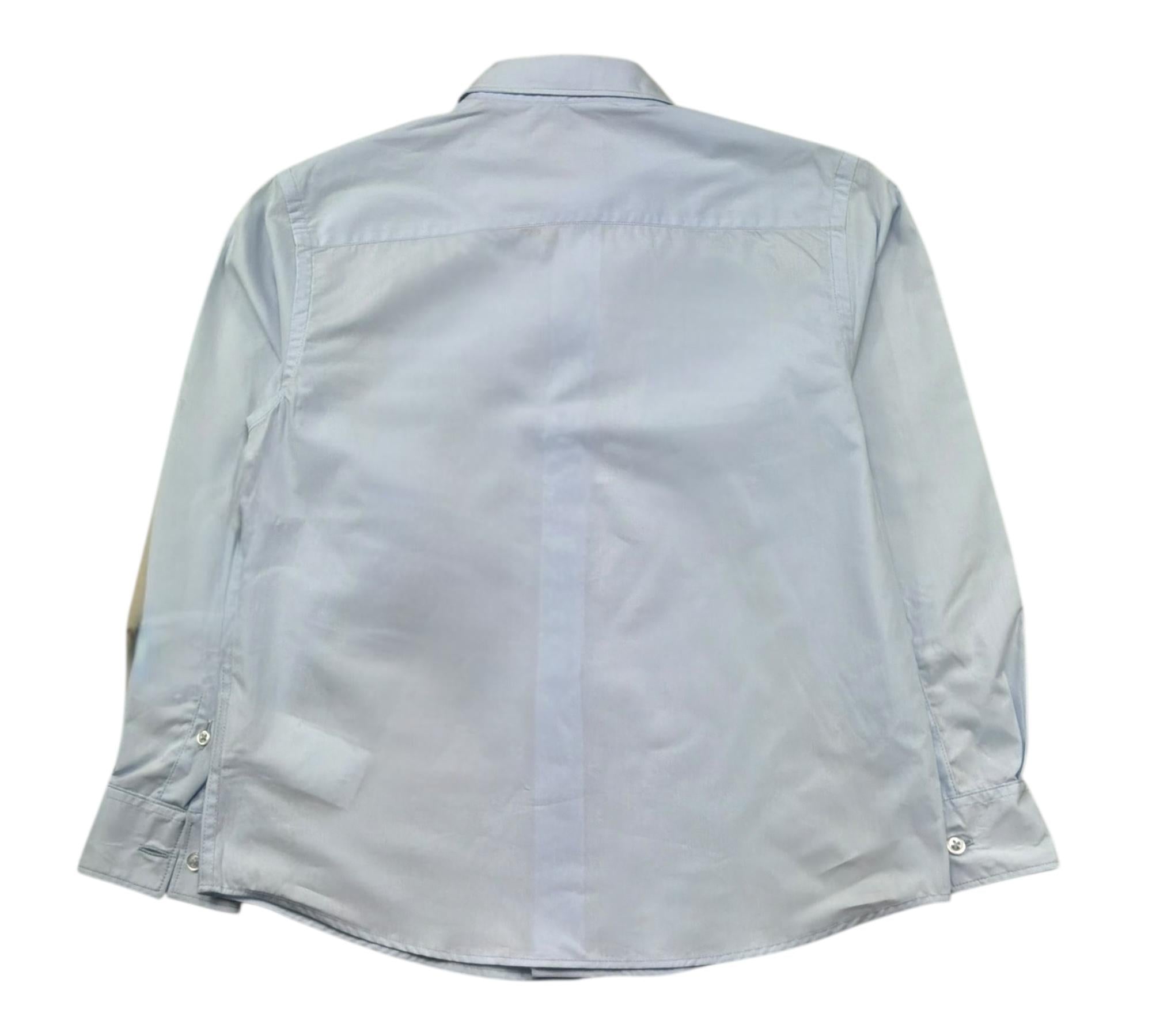 Paolo Pecora Camicia Manica Lunga Tinta Unita per Bambino PP4225 AZZURRO PAOLO PECORA 