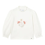 MAYORAL shirt girocollo tinta unita con stampa in contrasto Bianco per Bambina 2045 BIANCO MAYORAL 