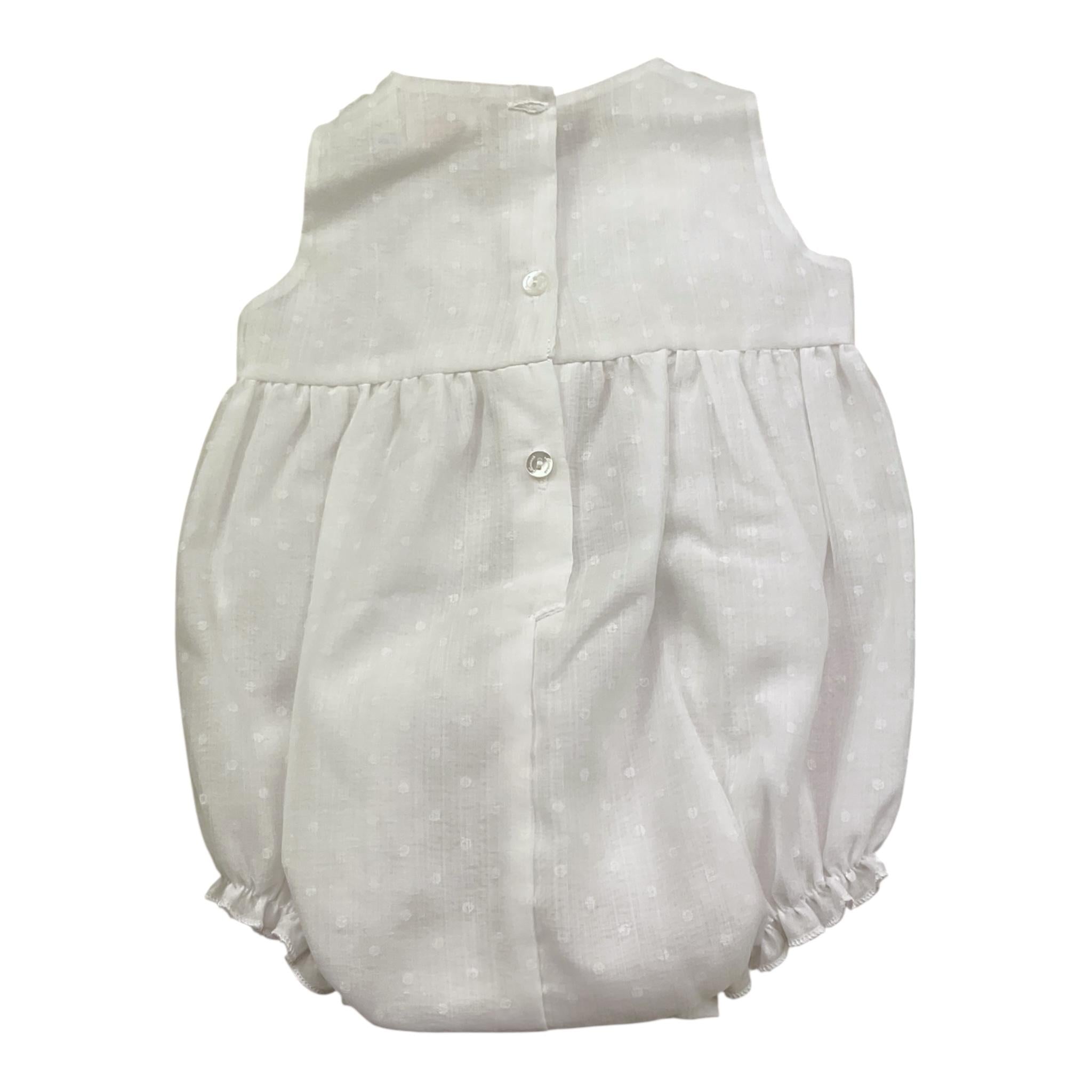 Ninnaoh Pagliaccetto Tinta Unita con Applicazione Giromanica per Neonata E25P13 BIANCO NINNAOH 