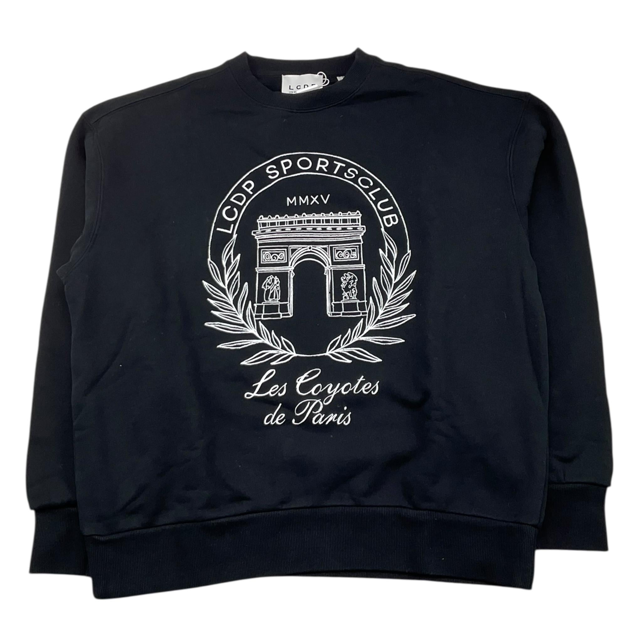 LES COYOTES DE PARIS felpa chiusa girocollo tinta unitacon logo Nero per Bambino 12221101 NERO LES COYOTES DE PARIS 