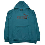 PUMA felpa tinta unita con cappuccio e stampa logo Verde per Bambino 586965 VERDE PUMA 