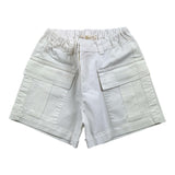 Zhoe & Tobiah Short Tinta Unita Con Elastico In Vita Bianco Per Neonata