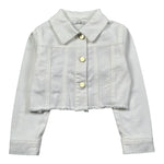 M+E' Giubbino In Denim Tinta Unita per Bambina UE1694 BIANCO M+E' 