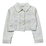 M+E' Giubbino In Denim Tinta Unita per Bambina UE1694 BIANCO M+E' 