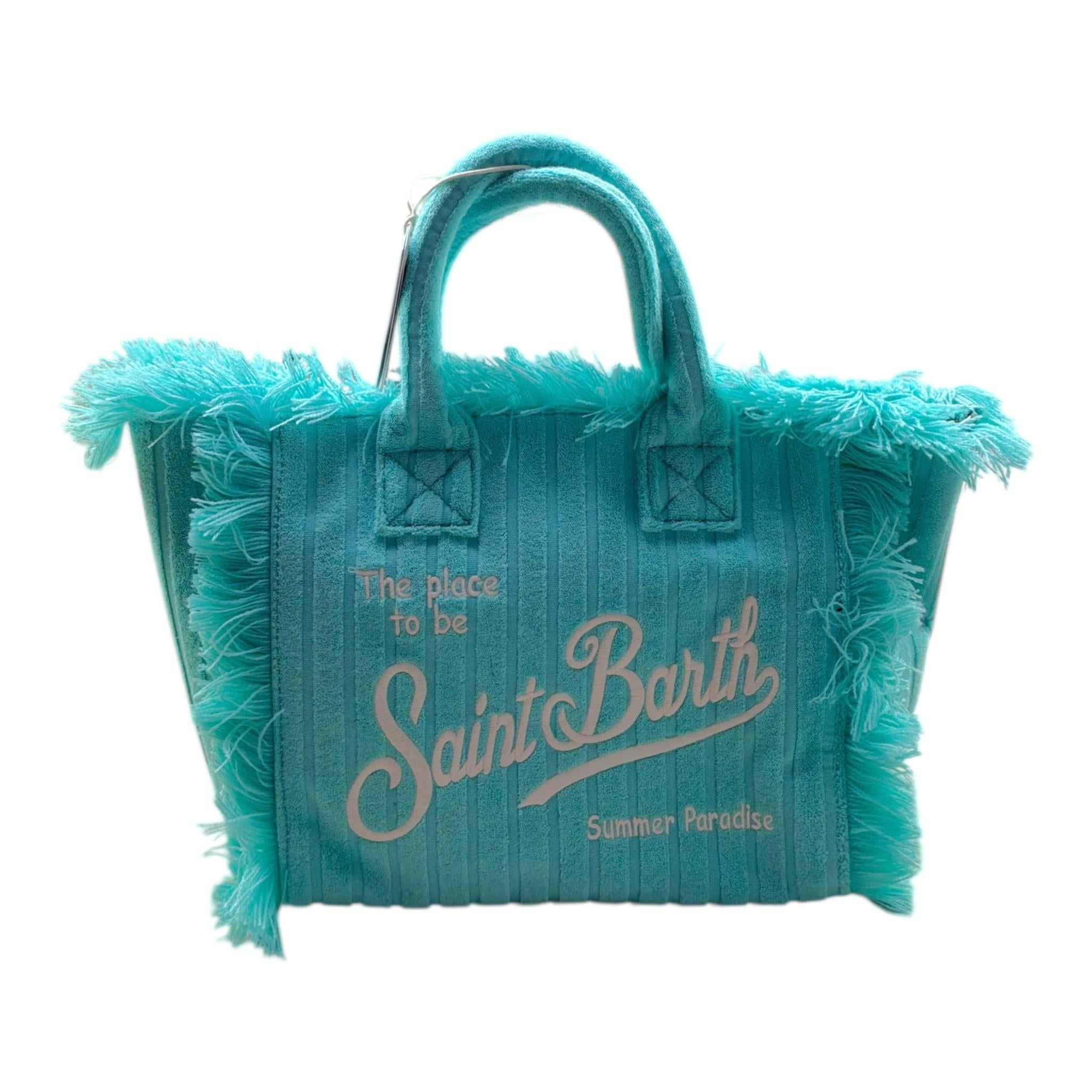 Saint Barth Borsa Tinta Unita con Logo per Bambina 00526L AZZURRO SAINT BARTH 