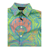 Versace Camicia Tinta Unita Mezza Manica Con Fantasia Verde Per Neonata