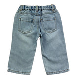 Moschino Jeans Tinta Unita con Elastico In Vita per Neonato MUP05T AZZURRO MOSCHINO 