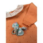 Barcellino Tutina Tinta Unita con Colletto per Neonata 111001 ARANCIONE BARCELLINO 