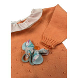 Barcellino Tutina Tinta Unita con Colletto per Neonata 111001 ARANCIONE BARCELLINO 