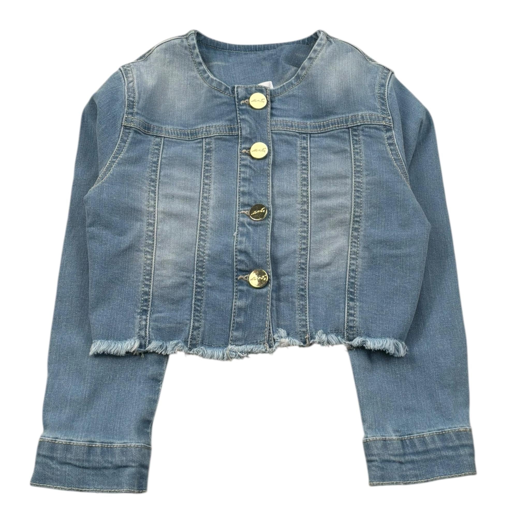 M+E' Giubbino In Denim Tinta Unita per Neonata UE1702 AZZURRO M+E' 