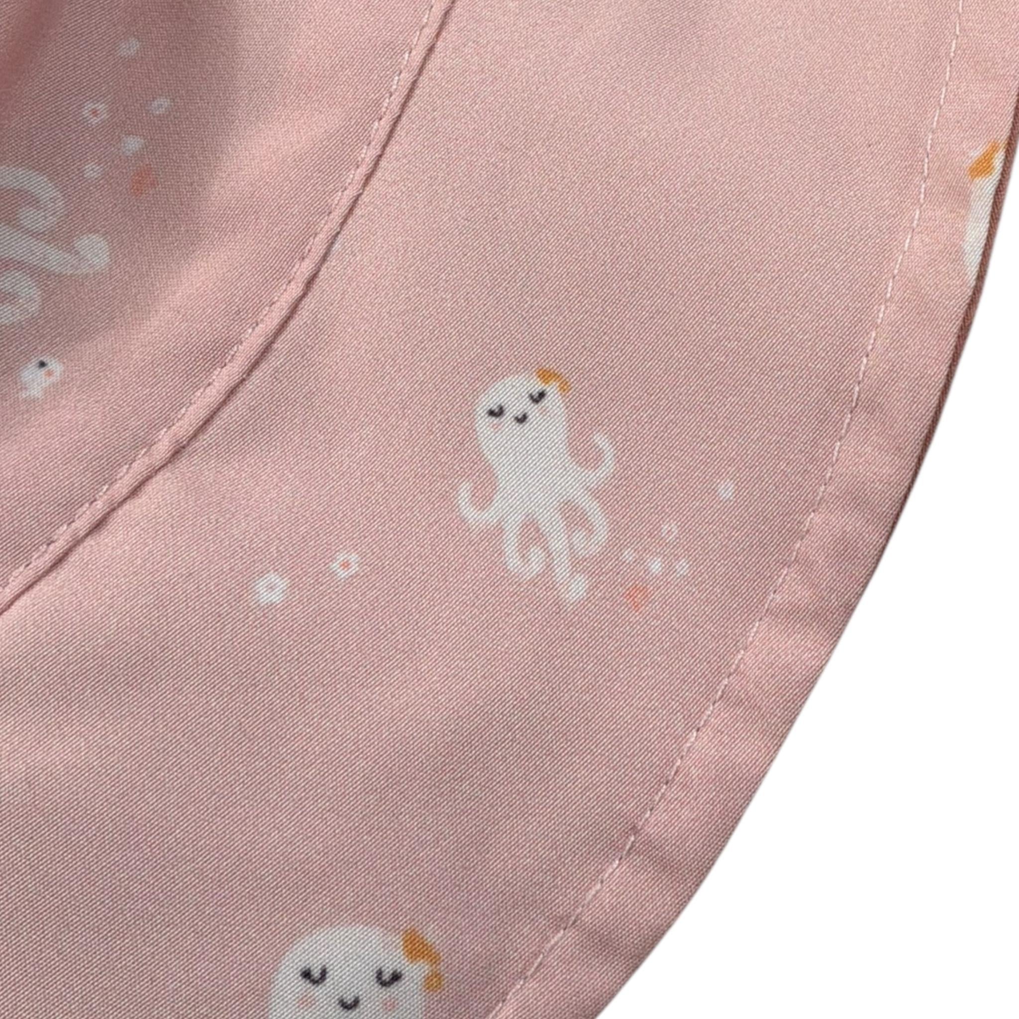 Monnëka Cappello Modello Pescatore Tinta Unita con Fantasia per Neonata 032024 ROSA Monnëka 