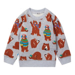 STELLA McCARTNEY felpa chiusa girocollo tinta unita con stampe in contrasto Grigio per Neonato TT4520 GRIGIO STELLA McCARTNEY 