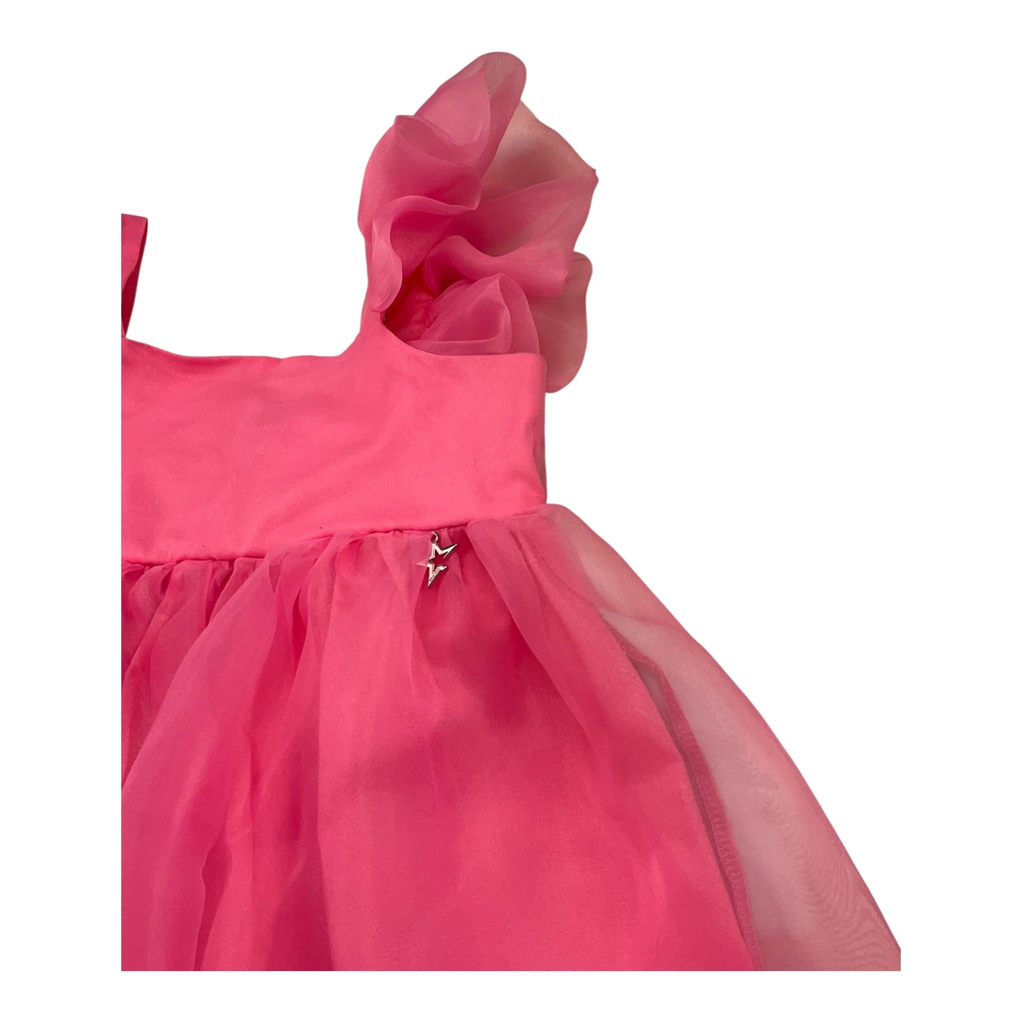 Naida Abito Giromanica Tinta Unita per Bambina NAAB327 ROSA NAIDA 