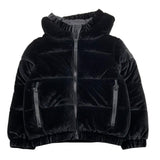 REFRIGUE giubbino tinta unita in camoscio con cappuccio Nero per Bambina 2841O00010 NERO REFRIGUE 