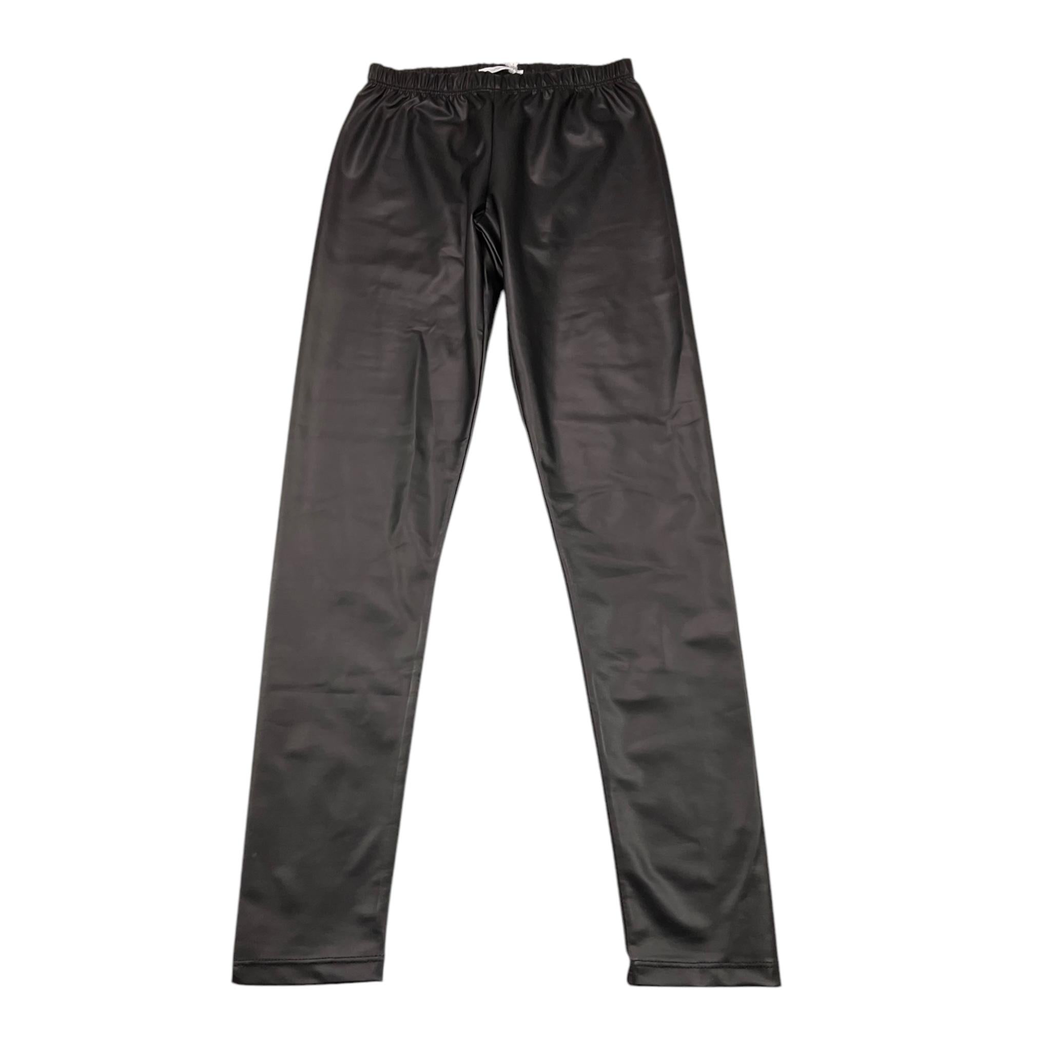 LU LU BY MISS GRANT leggins tinta unita in ecopelle Nero per Bambina LL3175 NERO LU LU BY MISS GRANT 