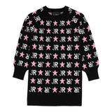 JOHN RICHMOND abito manica lunga in maglia con stampe logo Nero per Bambina RGA24004VEXX NERO JOHN RICHMOND 