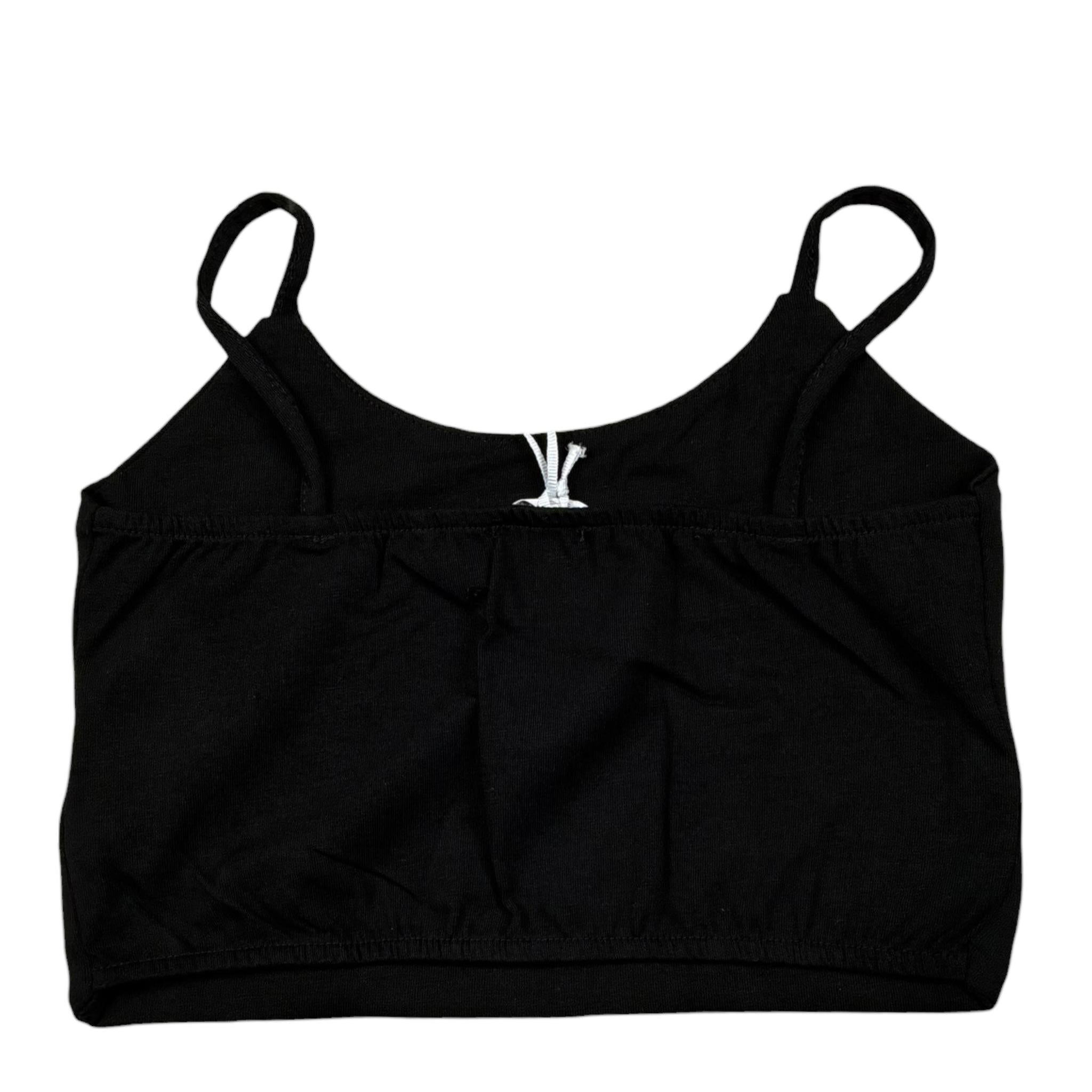 Lu Lu By Miss Grant Top Tinta Unita A Bretelle per Bambina LL3473 NERO LU LU BY MISS GRANT 