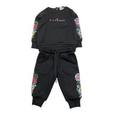 JOHN RICHMOND completo tinta unita 2pz felpa-pantalone Nero per Neonata RIA25065CF NERO JOHN RICHMOND 