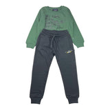 JOHN RICHMOND completo 2pz felpa- pantalone bicolore Nero/verde per Bambino RBA24149CF NERO/VERDE JOHN RICHMOND 