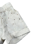 Miss Grant Short In Denim Tinta Unita con Elastico In Vita per Neonata MG1257X BIANCO MISS GRANT 