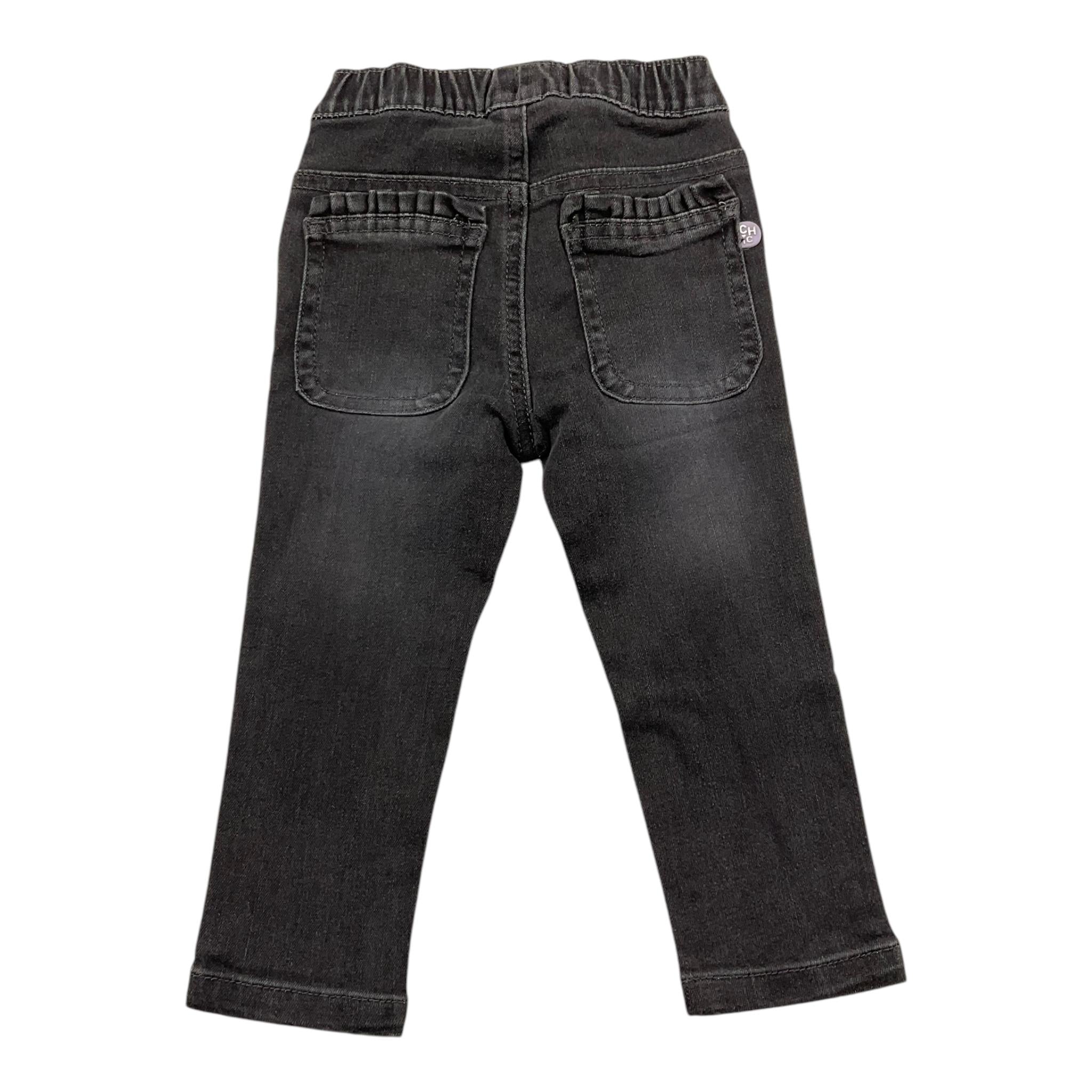 CANADA HOUSE jeans tinta unita con girovita regolabile Nero per Neonata 24463210 NERO CANADA HOUSE 