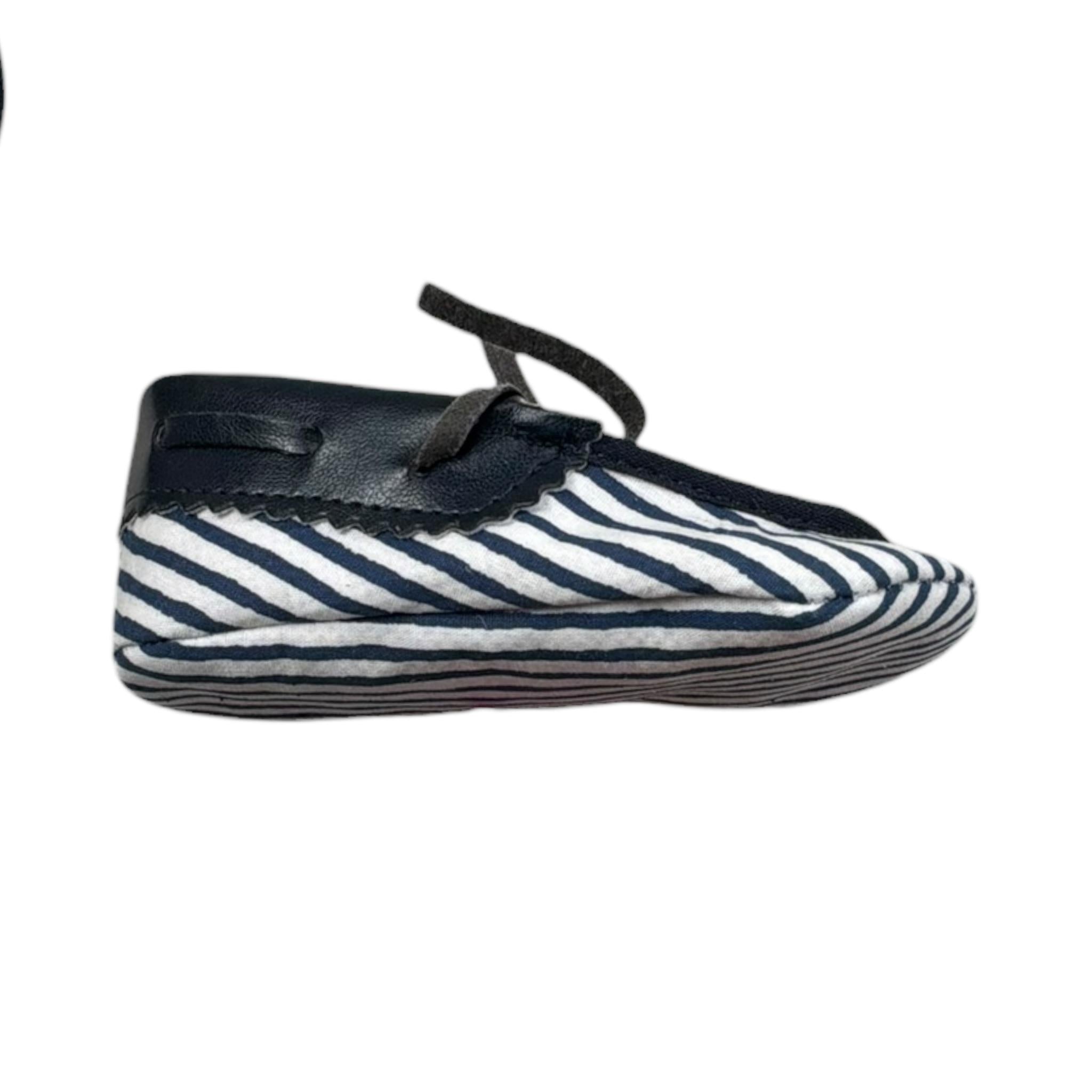 Baby A. Mocassino Fantasia A Righe per Neonato A1196 BIANCO/BLU BABY A. 
