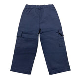Dondup Pantalone Tinta Unita Con Tasconi E Elastico In Vita Blu Per Neonato