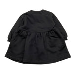 MOSCHINO abito tinta unita girocollo con logo Nero per Neonata MDV0CU NERO MOSCHINO 