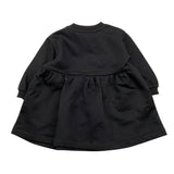MOSCHINO abito tinta unita girocollo con logo Nero per Neonata MDV0CU NERO MOSCHINO 