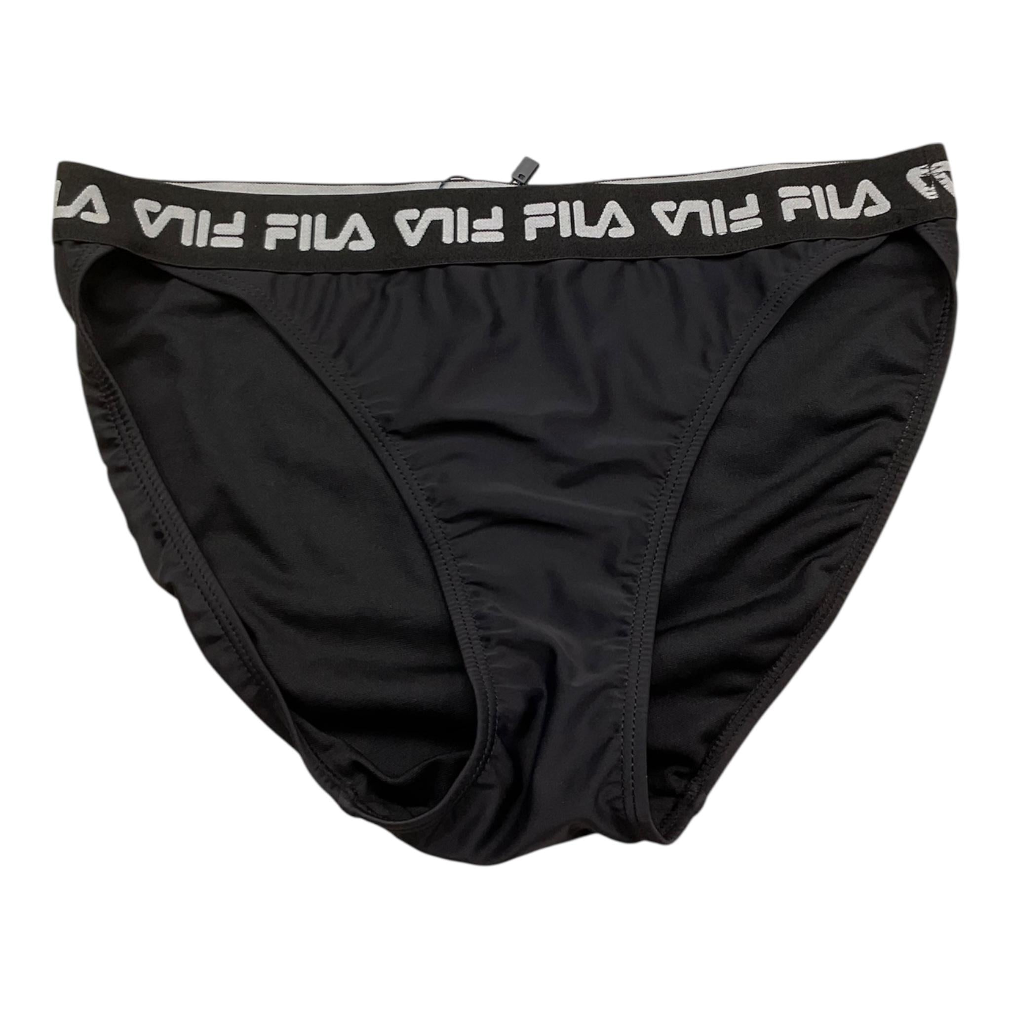 Fila Costume Mutandina Tinta Unita con Loghi per Bambino 688673 NERO FILA 
