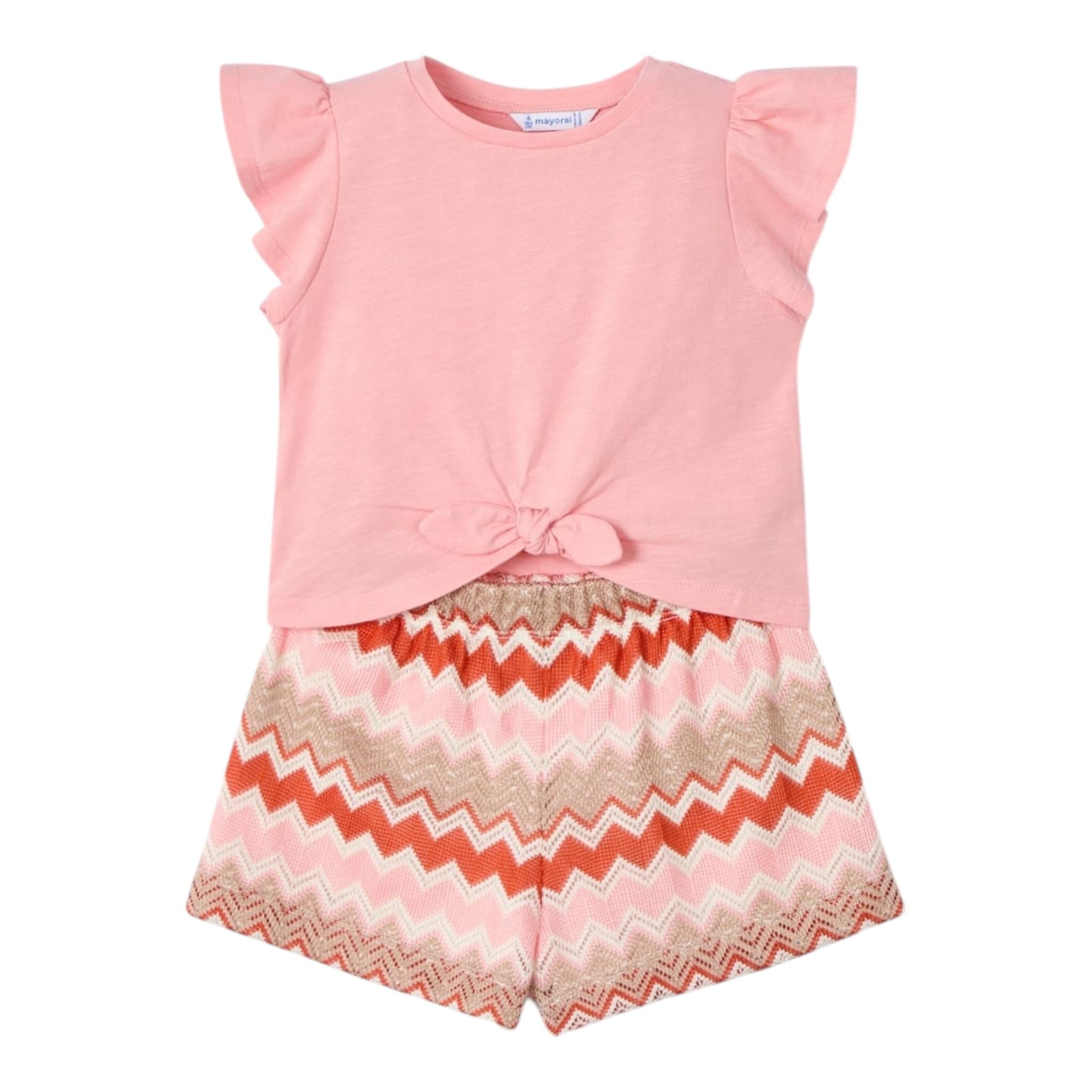 Mayoral Completo 2 Pezzi T-Shirt-Short per Bambina 3209 SALMONE MAYORAL 