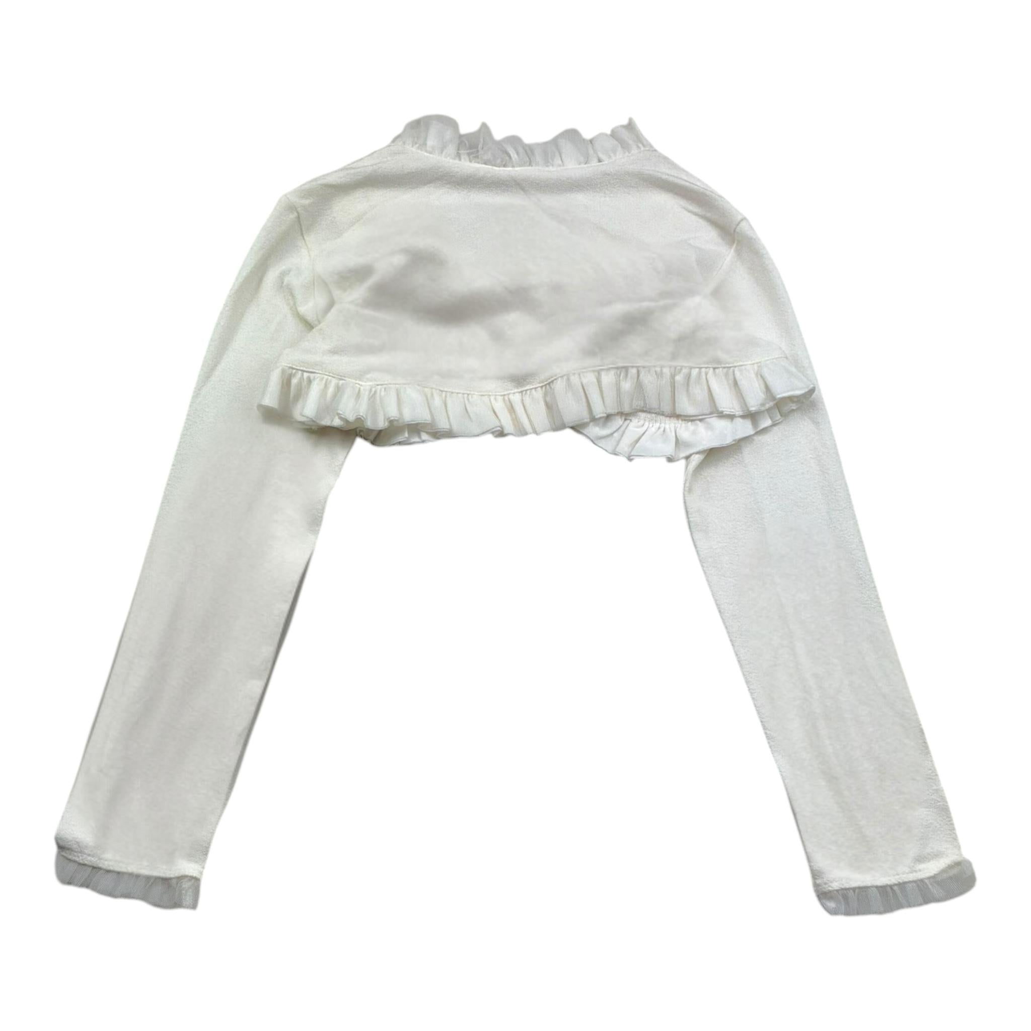 Monnalisa Coprispalle Tinta Unita con Balzed per Bambina 715802 PANNA MONNALISA 