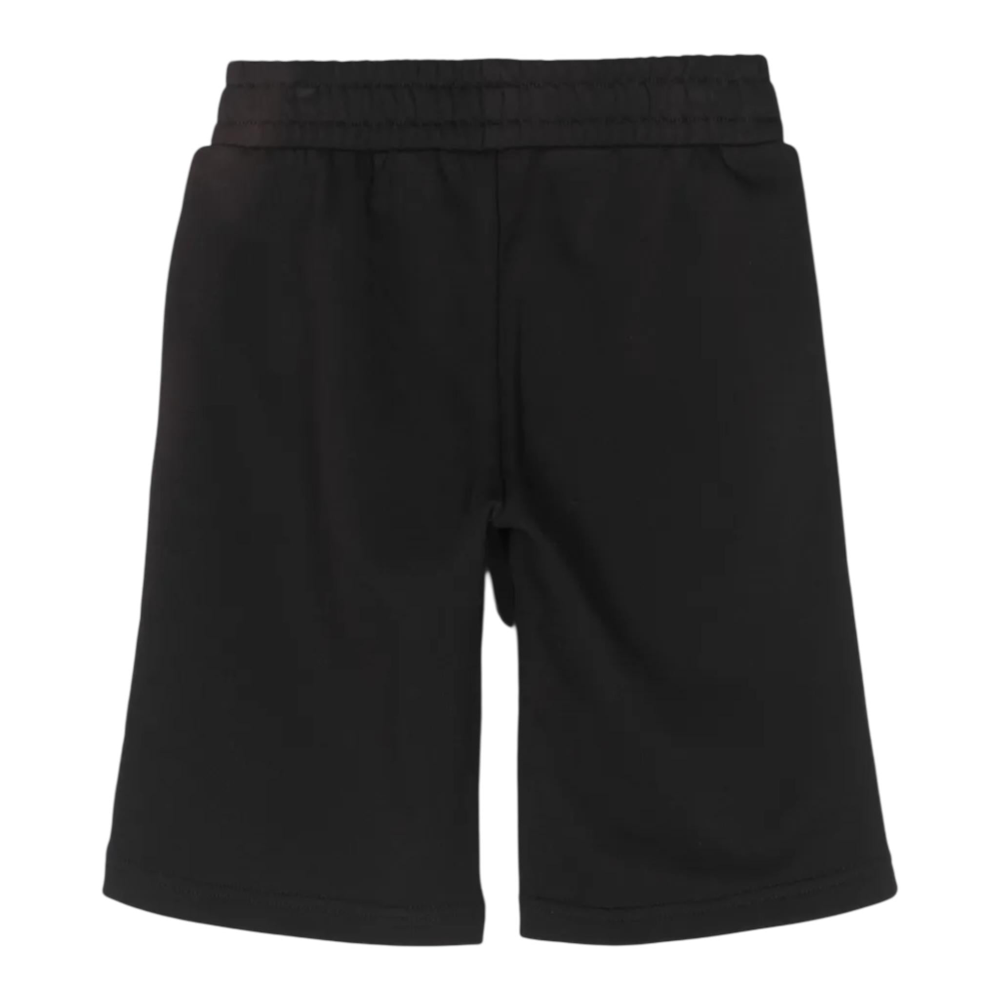 Moschino Bermuda tinta unita con Elastico In Vita Nero per Bambino HUQ01U NERO MOSCHINO 