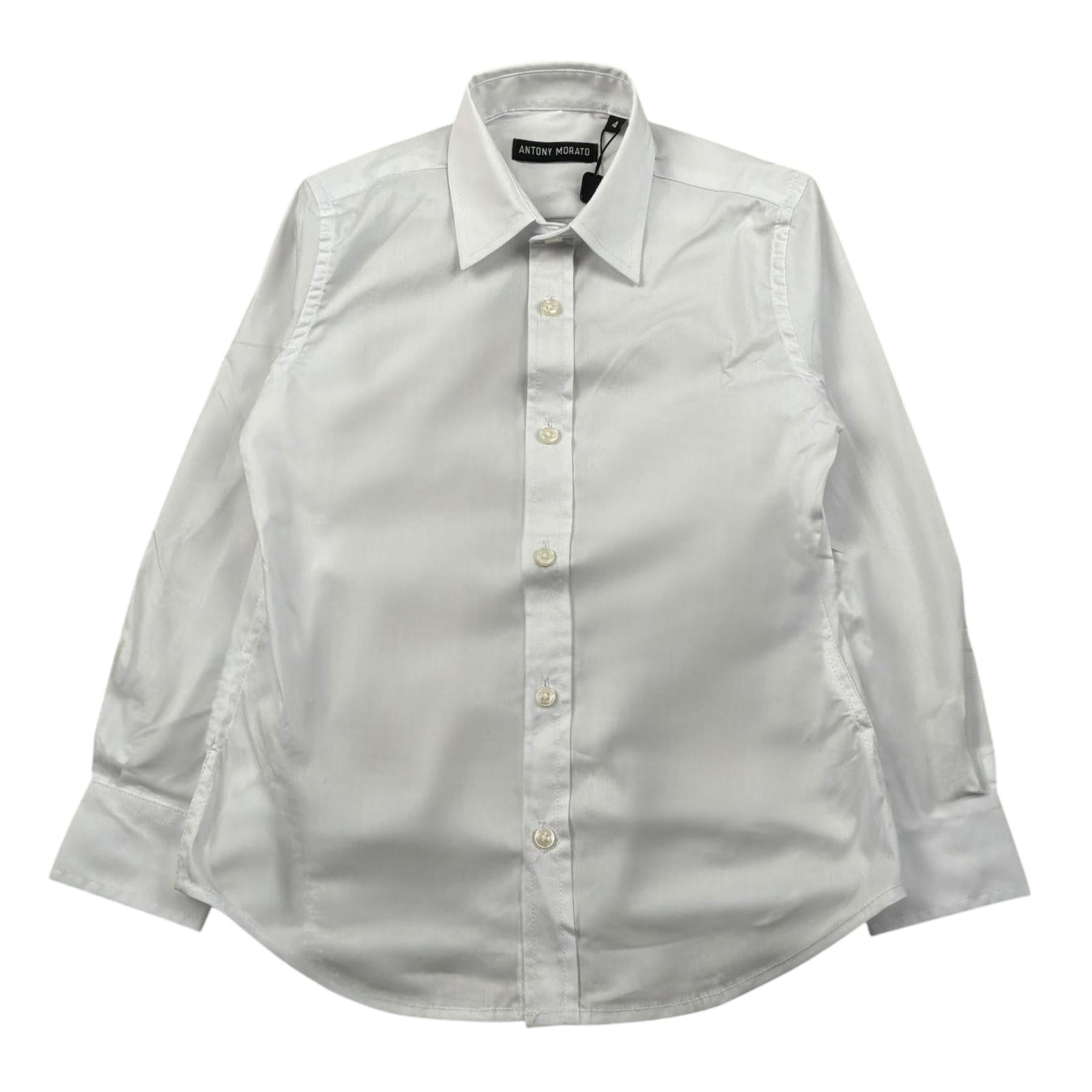Antony Morato Camicia Manica Lunga Tinta Unita per Bambino MKSL00274 BIANCO ANTONY MORATO 